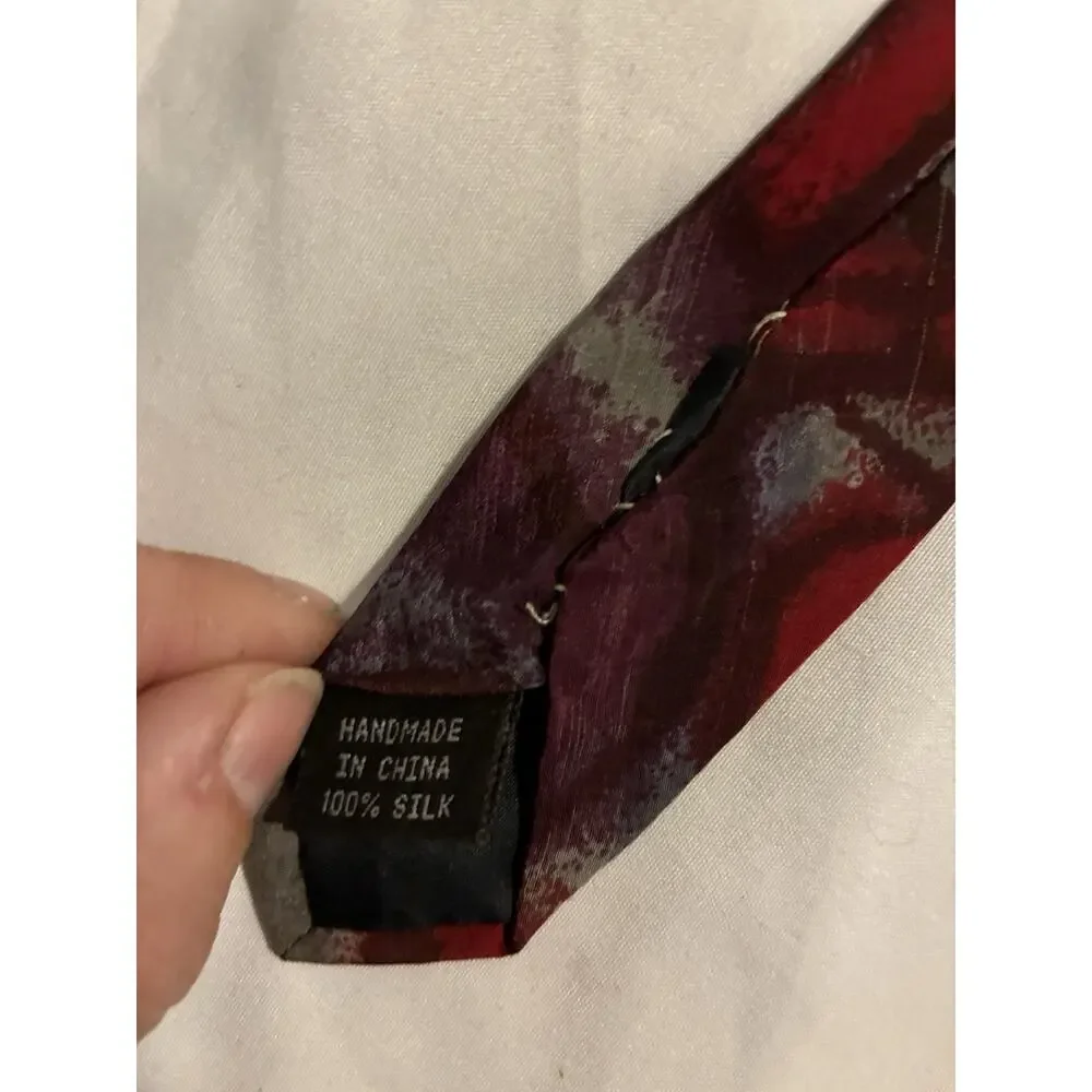 oleg cassini Red Pattered Necktie